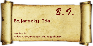 Bojarszky Ida névjegykártya